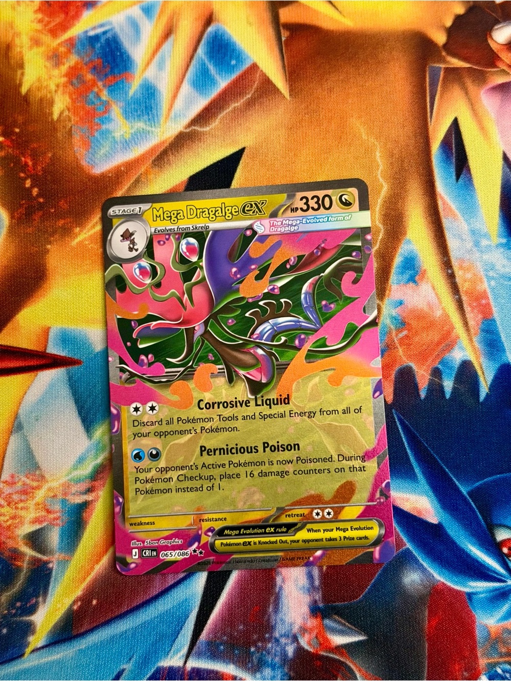 Pokemon Mega Dragalge Ex 065/086 Chaos Rising Double Rare Card